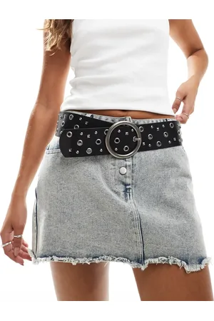 Glamorous Eyelet chunky belt in