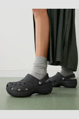 Crocs Croc classic platform glitter clog in