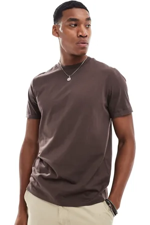 ASOS Essential crew neck t-shirt with roll sleeve in