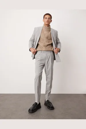 ASOS Tapered suit trousers in pinstripe