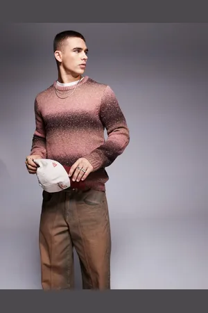 ASOS Knitted jumper with ombre stripe in pink