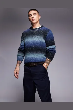 ASOS Knitted jumper with ombre stripe in