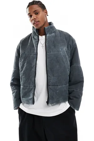 ASOS Oversized puffer jacket in wash
