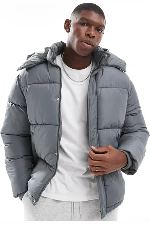 ASOS Puffer jacket with detachable hood in