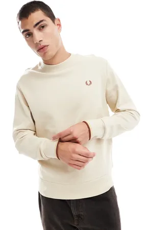 Fred Perry Crew neck sweatshirt in light beige
