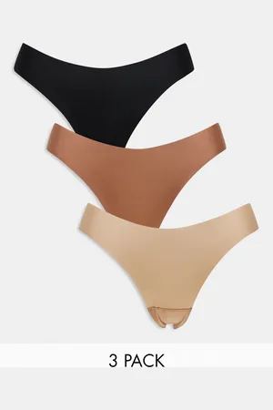 Lindex 3 pack invisible thong in neutrals