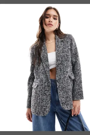 Abercrombie & Fitch Tweed blazer in and white