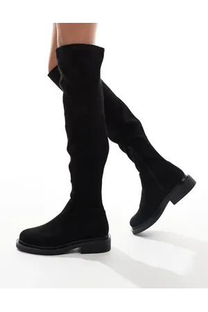 ASOS Kaylee smart flat over the knee boots in
