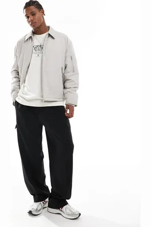 ASOS Oversized harrington jacket with MA1 pocket in light