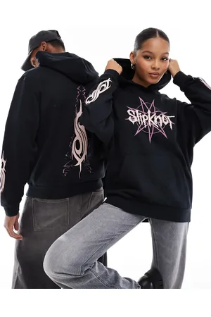 ASOS Unisex oversized license hoodie with Slipknot prints in