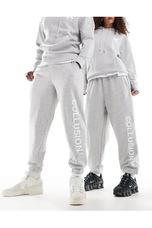 COLLUSION Unisex logo joggers co-ord in marl