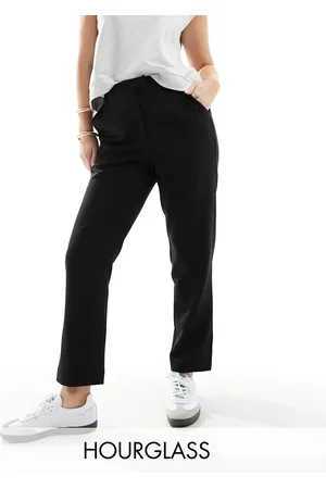 ASOS Hourglass tailored slim straight ankle length trousers in