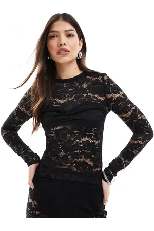 4th & Reckless Lace long sleeve top co-ord in