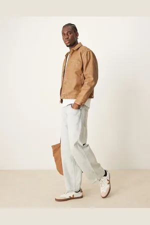 Abercrombie & Fitch Western vegan leather jacket in tan