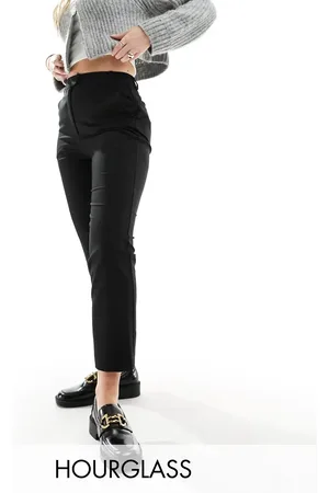 ASOS Hourglass tailored slim straight ankle length trousers in