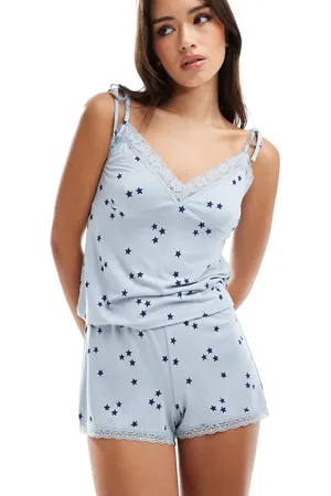ASOS Mix & match super soft star print pyjama short in with lace trim