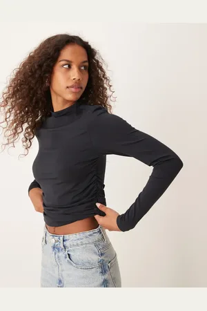 Abercrombie & Fitch High neck long sleeve top in