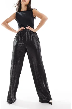 ASOS Sequin wide leg tailored trouser in