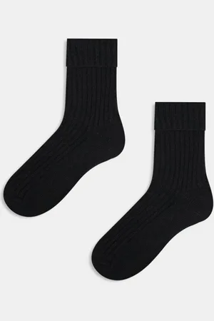 ASOS 2 Pack wool ankle socks in black