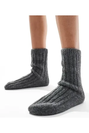ASOS Chunky lounge socks in charcoal