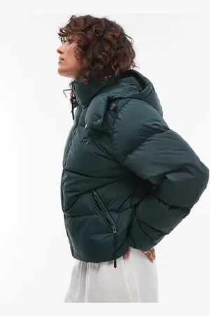 Lacoste Zip puffa coat in dark