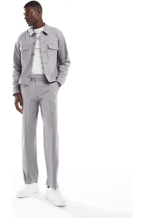 ASOS Smart co-ord straight leg trouser in with elasticated waist
