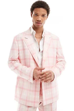 Viggo Eriksen checked oversized suit jacket in light