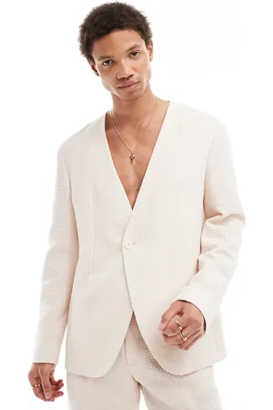 Viggo Elanga oversized suit jacket in stone