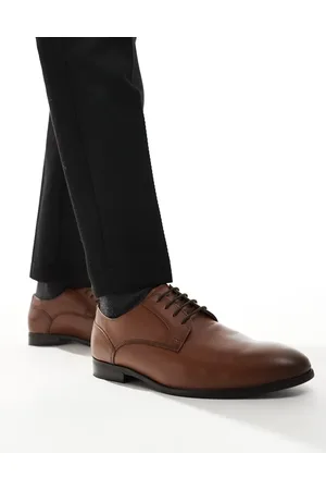 ASOS Lace up derby shoes in tan leather