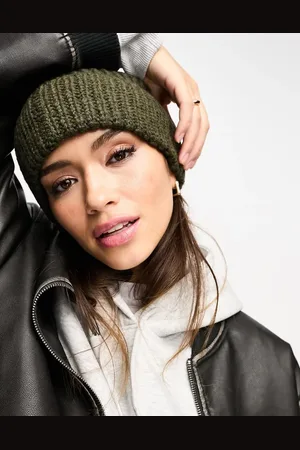 ASOS Chunky knit beanie in dark