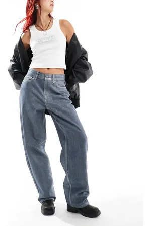 COLLUSION X001 antifit jeans in coated