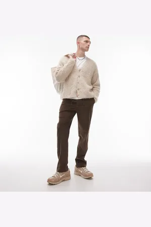 Topman Straight cord jogger trouser in