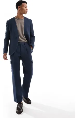 Viggo Waffle suit trousers in co-ord