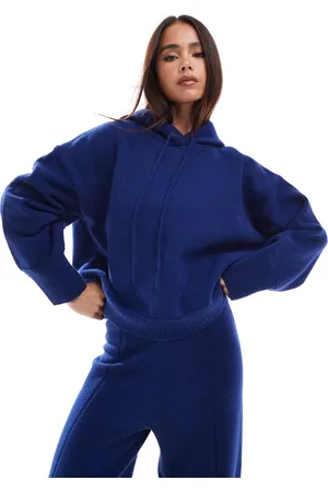 ASOS Knitted compact cropped hoodie co-ord in