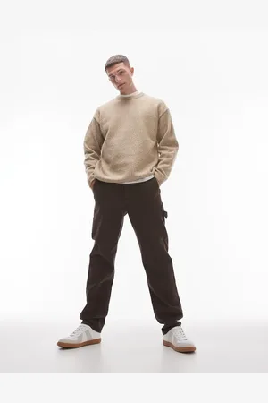 Topman Straight twill trousers in