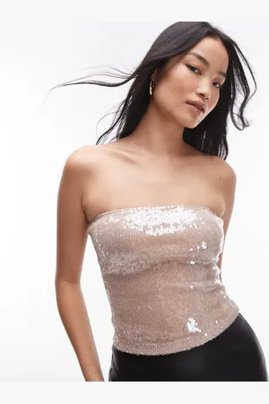 Topshop Sequin bandeau in