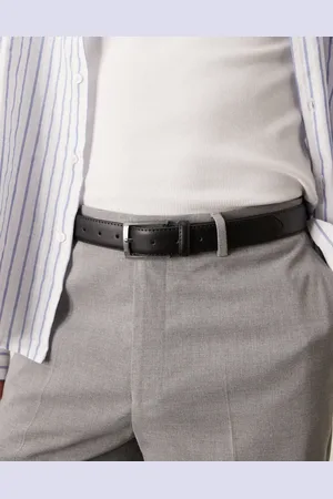 ASOS Faux leather belt with gunmetal buckle in