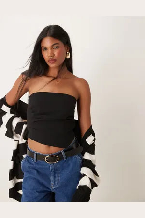 Pimkie Bandeau asymmetric hem top in