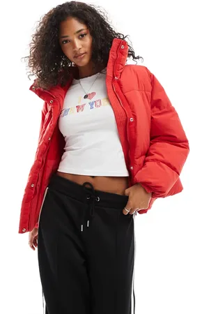 Pull&Bear Padded puffer jacket in deep