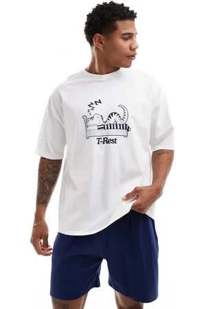 ASOS Pyjama set with T-Rest slogan in