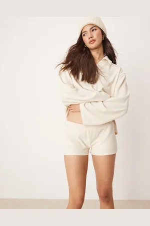 ASOS Mix & match lounge fluffy sock short in cream