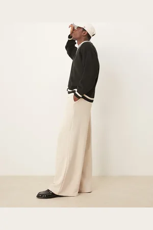 ASOS Super wider leg jogger in beige
