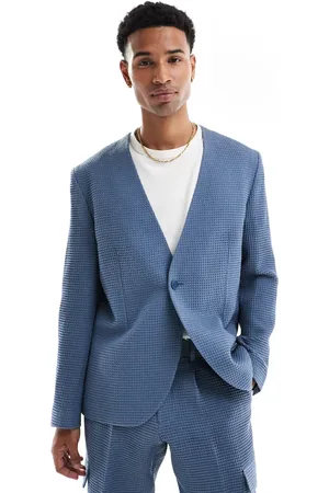 Viggo Santos jacket in waffle in stone co-ord