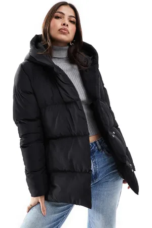 Threadbare Side fasten hooded puffer in