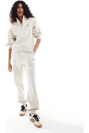 Carhartt Co-ord american script joggers in cream
