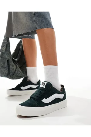 Vans Knu skool chunky suede trainers in dark green
