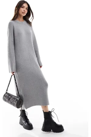 Miss Selfridge Zip detail maxi dress in marl