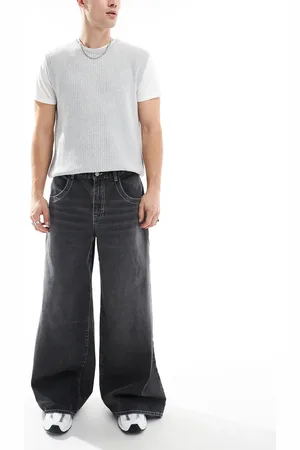 ASOS Super wide leg jeans in washed