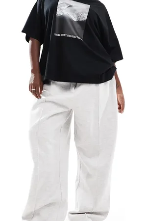 ASOS ASOS DESIGN Curve tailored jersey joggers in ice marl