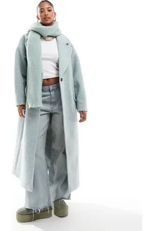 ASOS Chuck on cosy boucle coat in sage